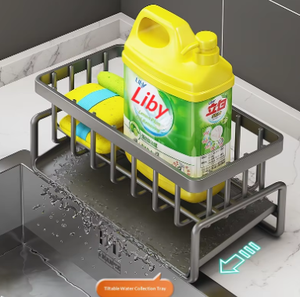 Organisateur d'évier multifonctionnel, support à éponge, support à éponge pour évier antirouille, organisateur d'évier <span class=keywords><strong>de</strong></span> cuisine multifonctionnel - Product Image 5