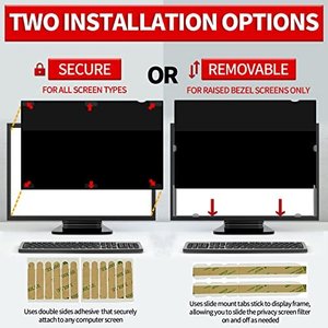 Nanoblond màn không khung riêng tư lọc cho Dell p2422h 24 inch Màn hình rộng LCD màn hình chống gián điệp dễ dàng để cài đặt và cất cánh - Product Image 5