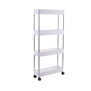 Four - Layer Kitchen Multi Functional 13cm Plastic <strong>Narrow</strong> <strong>Shelving</strong> Removable with Wheels - Product Image 2