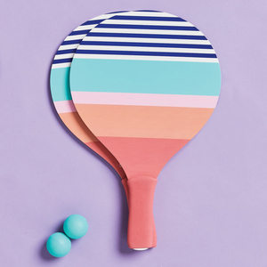 Bán buôn giá rẻ bằng gỗ bãi biển tennis vợt nhựa đồ chơi bãi biển vợt biểu tượng tùy chỉnh bãi biển vợt - Product Image 2