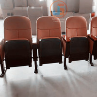 Chaises d'auditorium modernes pour stades, avec logo personnalisé, chaises de théâtre, sièges de salle de conférence scolaire, sièges d'auditorium avec table d'écriture pliable