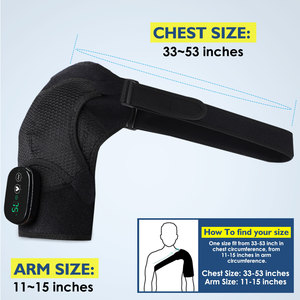Customizable 3-in-1 Hot Therapy <strong>Massage</strong> Belt Adjustable 3-Speed Heating Vibration Shoulder Pad <strong>Wrap</strong> with Controller - Product Image 4