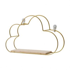 Étagère murale sans perçage pour usine - Étagère moderne en fer forgé pour salon/chambre, montage sans perçage - Product Image 5
