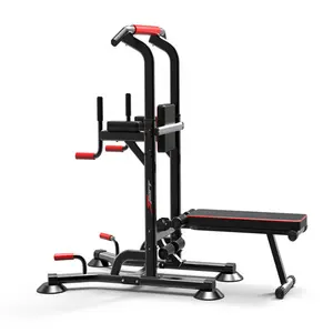 Equipamento fitness multifuncional, estação de dip, equipamento ajustável de bancada de peso, energia e fitness