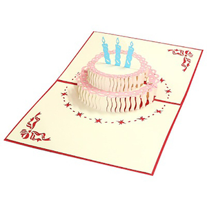 3D Cadeau Créatif Fait À La Main Magnifique Tridimensionnel Gâteau <span class=keywords><strong>Carte</strong></span> D'anniversaire - Product Image 5