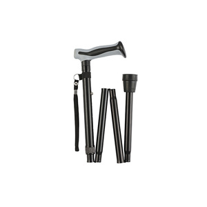Canne pliante réglable en alliage d'aluminium avec poignée antidérapante pour personnes âgées, bâton de marche de 43,3 pouces de hauteur, noir, violet, rouge - Product Image 3