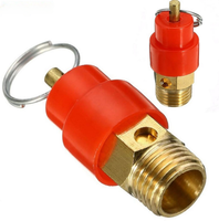 Soupape de sécurité en laiton avec anneau de traction, soupape de sécurité filetée pour compresseur d'air, protection contre la pression de l'air, de l'eau et du gaz