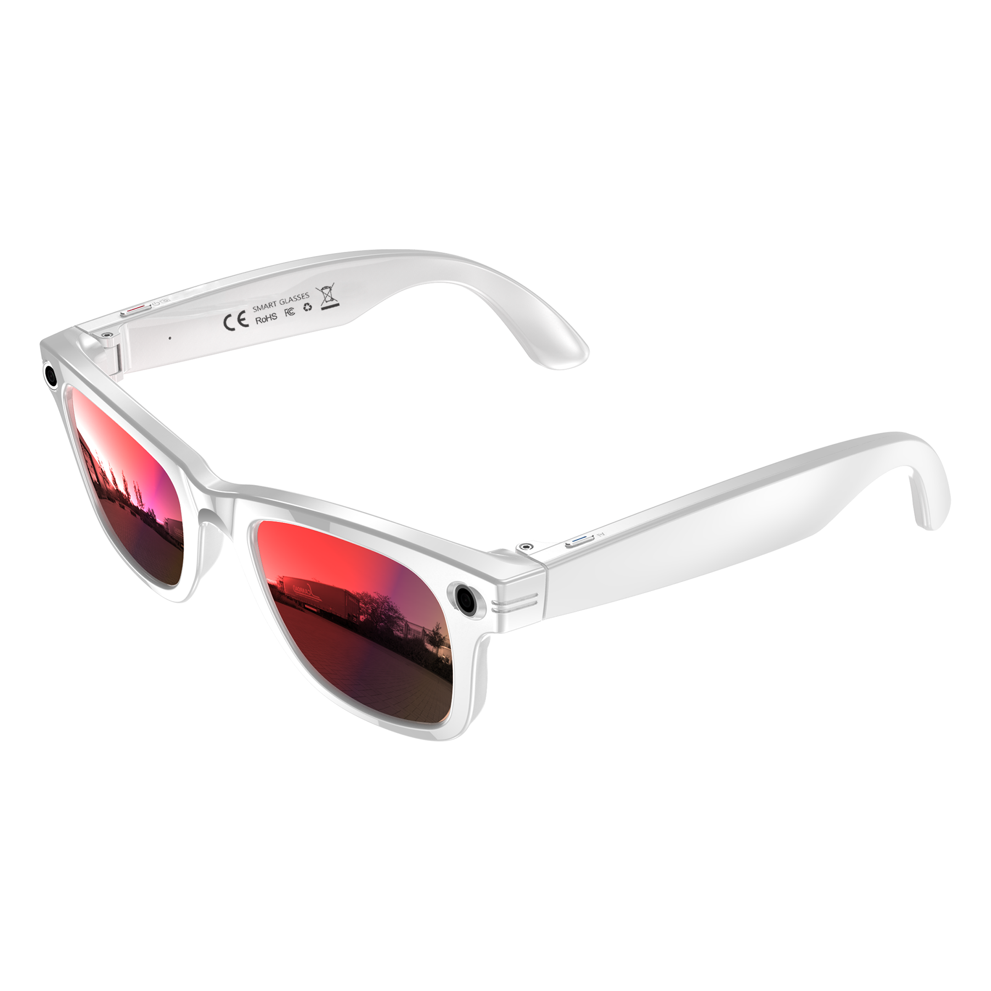 White+Red coating lens