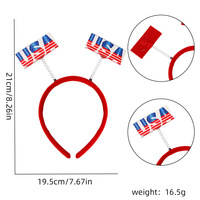 Bandeau patriotique rouge pour la fête de l'Indépendance américaine 2026, pour enfants et adultes, pour fêtes et défilés, taille unique, semi-fait main