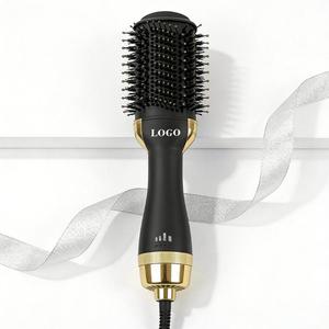 0728 Factory Sale 4 in 1 Salon Ionic Hair Styling <b>Tools</b> Straightener Blow Dryer One Step & Volumizing Hot Air Brush - Product Image 3