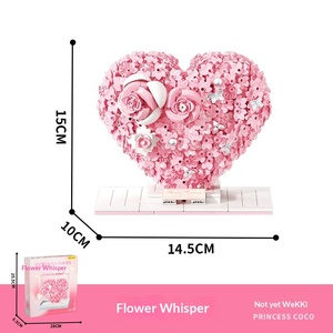 Bloques de Construcción de Rosas 517214, Juguete de Flores con Forma de Corazón, Regalo para San Valentín, Tanabata o Cumpleaños - Product Image 6