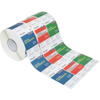 Autocollants pour produits en rouleau adhésif, vente en gros, logo personnalisé, imperméable, OEM, impression chimique UV, logo personnalisé, formes personnalisées