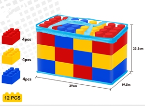 Khối Jumbo cho trẻ mới biết đi khối xây dựng lớn bằng nhựa cho trẻ em 2x2 và 2x4 gạch xếp chồng khổng lồ cho trẻ em - Product Image 2