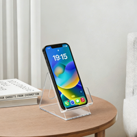 Support d'affichage en acrylique moderne de luxe sur mesure OEM pour support de téléphone en acrylique en forme de L
