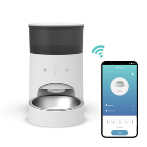 Alimentador de mascotas inteligente automático eléctrico de 6L, alimentador lento con control remoto Wifi, Alimentador automático para gatos para perros, cuenco de acero inoxidable 304 - Product Image 1