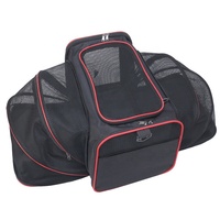 Sac de transport pliable MJ pour chat de petite taille, approuvé par les compagnies aériennes, en fibre Oxford souple, avec fermeture éclair, respectueux de l'environnement