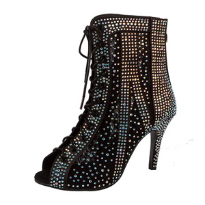 Zapatos de Baile Premium <span class=keywords><strong>para</strong></span> <span class=keywords><strong>Mujer</strong></span> Venta Directa de Fábrica con Cuentas Brillantes y Empeine de Seda Antideslizantes <span class=keywords><strong>para</strong></span> Baile Latino de Salón <span class=keywords><strong>Tango</strong></span> y Salsa - Product Image 3
