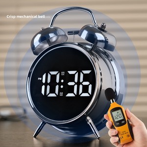 <span class=keywords><strong>Réveil</strong></span> lumineux puissant à volume élevé pour les élèves du collège - Matériel en métal et PVC, design <span class=keywords><strong>moderne</strong></span>, <span class=keywords><strong>réveil</strong></span> super puissant - Product Image 2