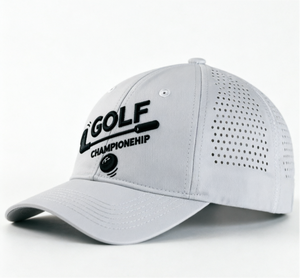 หมวกกอล์ฟ Injaevina 6 แผง สีขาว ปีกโค้ง ปักโลโก้ได้ กันน้ำ หมวกเบสบอลสำหรับผู้ชาย สไตล์สปอร์ต เหมาะสำหรับธุรกิจ - Product Image 5