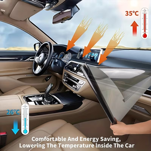 1.52x30m <span class=keywords><strong>Film</strong></span> solaire de fenêtre de voiture auto-adhésif anti-rayures 2Mil Nano TiN <span class=keywords><strong>Film</strong></span> de teinte de voiture en céramique à haute isolation <span class=keywords><strong>thermique</strong></span> - Product Image 1