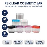 Mini pots transparents en PS avec couvercle à vis rond, contenants cosmétiques en plastique pour échantillons de crème, 10g 39x22mm, 15g 39x28mm, 20g 39x34mm, 25g 39x38mm