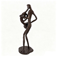 Statue de Musicien de Septette Jazz Moderne en Bronze, Sculpture Abstraite de Tubaiste, Décoration de Luxe Faite à la Main pour la Maison