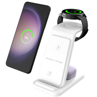 Station de charge sans fil 3 en 1 multi-rapide 15W, support de charge pour téléphones mobiles, écouteurs et montres intelligentes