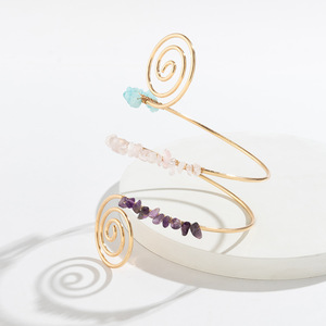 Braccio pietrisco bracciale bracciale anello con perline a spirale linea di <span class=keywords><strong>gioielli</strong></span> Vintage bracciale bracciale bracciale aperto reggiseni - Product Image 2