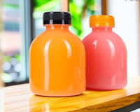 Bouteille de lait en plastique courte mignonne de 250ml pour les enfants pour les boissons énergisantes de soda de champagne avec la taille de cou de 38mm