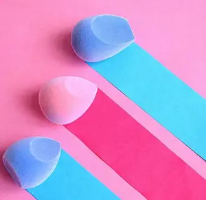 Éponge de limonade velours duveteux microfibre beauté maquillage mélangeur microfibre floquée visage éponge cosmétique 2023 nouvel arrivage - Product Image 1