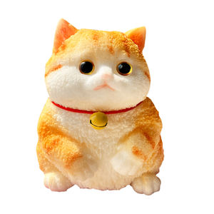 Jouet anti-stress mignon en forme de chat orange biomimétique, solide, petit animal, cadeau pour les enfants de 8 à 13 ans - Product Image 4