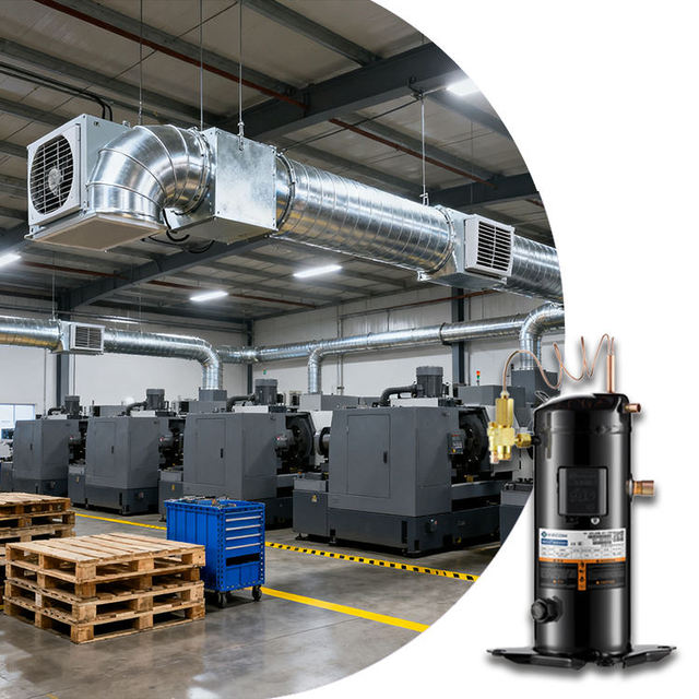 XECOM Standard and Efficient Scroll Compressor with Reliability for Water Cooled Air Conditioning in Workshops