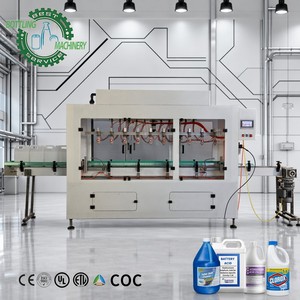 Línea de Llenado y Envoltura Rotativa Lineal de Grado Industrial, Resistente a la Corrosión, de Acero Inoxidable, para Productos de 0-3L, 5L, 10L, como Limpiadores de Inodoros y Pesticidas - Product Image 1