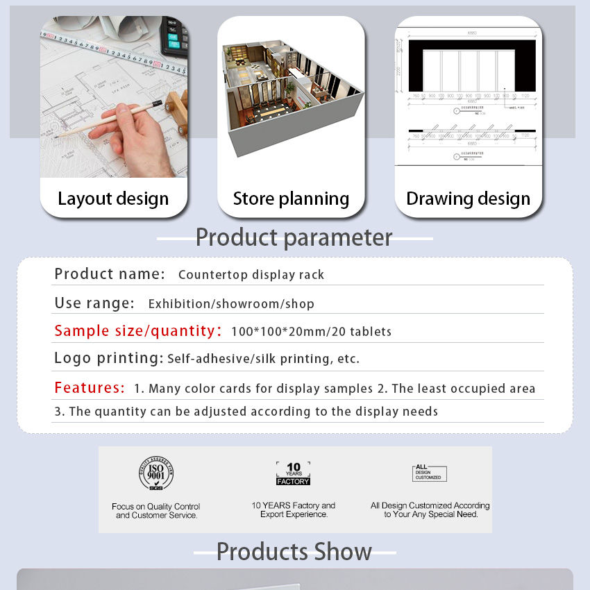 Countertop Loose Stone Marble Granite Floor Double Face Exhibitor To Show Until 10 Tile Ceramic Coating Display