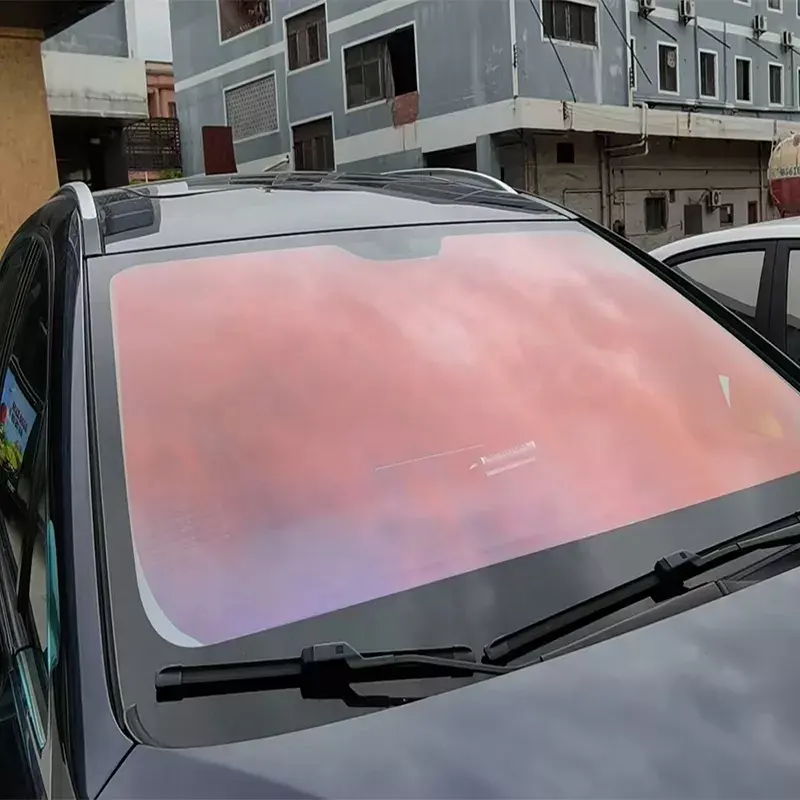 Hochwertiger solar-UV-geschnittener 3M-Leistungs-Polyester Chameleon reflektierende Autofensterfarbe Folie Autofenster-Polyester-Lieferant