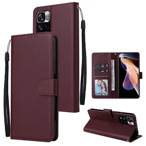 Kickstand Card Slot Holder Pocket Flip Closure Leather Case For Redmi Note 11 Pro