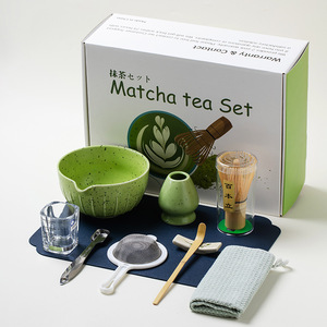 BAMBUS özelleştirilmiş Matcha seti kutusu japon Matcha çay seti 10 adet çırpma kase kepçe ile - Product Image 4