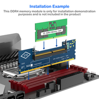 Adaptador de Memoria Profesional DDR4 para Portátil a Escritorio, Tarjeta Adaptadora de 260 Pines SO-DIMM a PC de 288 Pines DIMM, Conector de Memoria RAM