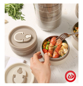 Récipient alimentaire isolant en acier inoxydable <span class=keywords><strong>de</strong></span> grande capacité facile à nettoyer Boîte à lunch bento scellée multicouche portable pour étudiants - Product Image 3