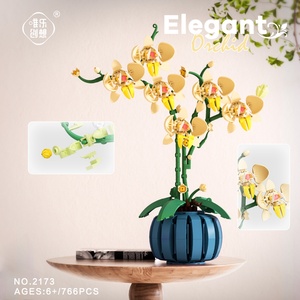 Oichid 2024 Flores Colección Botánica Bloques de Construcción Juego de Juguetes Creativos de Construcción para Niñas Mujeres Decoración de Oficina Hogar Bonsái - Product Image 2
