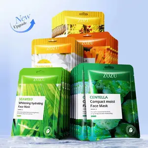 ZOZU Plant Extract Facemask Skin Care Organic Vitamin C Sheet Mask Facial Mask Form and Face Use Moisturizing Korean Cotton