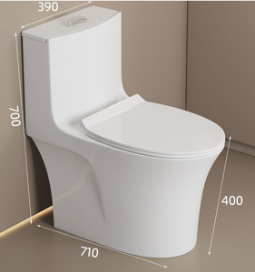 โถสุขภัณฑ์เซรามิคทรงยาวแบบชิ้นเดียวสำหรับห้องน้ำสุดหรู - Product Image 6