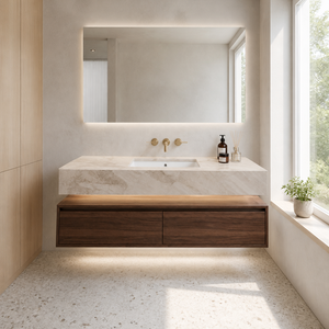 Luxury Taj Mahal Quartzite <strong>Stone</strong> Countertop <strong>Table</strong> <strong>Tops</strong> Modern <strong>Stone</strong> Bathroom Vanity for Home Furniture Bathroom - Product Image 5
