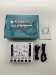 Placa de sonido para micrófono, mezcladores de grabación de <span class=keywords><strong>Audio</strong></span> M8, placa mezcladora de Dj, mezclador de <span class=keywords><strong>Audio</strong></span> profesional, tarjeta de sonido para juegos de transmisión en vivo - Product Image 2