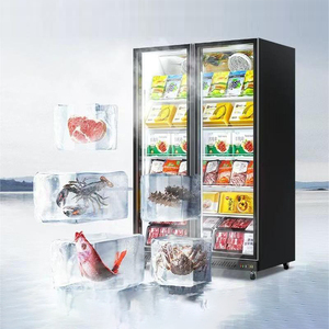 Supermarché commercial grande capacité congélation trois portes porte en verre vitrine congélateur vitrine réfrigérateur - Product Image 1