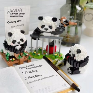ตัวต่อพลาสติก ABS แพนด้า เมงหลาน กู่ไหล ของเล่น DIY ธีมสัตว์และธรรมชาติ - Product Image 3