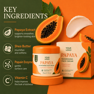 Crema Facial Nutritiva con Extracto de Papaya y Vitamina C, Cuidado Facial Botánico Natural, Hidratante para Piel Seca, Suaviza, Alisa y Restaura el Brillo Natural - Product Image 4