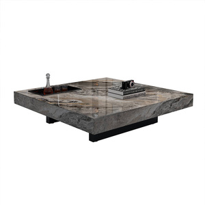 Bắc Âu độc đáo desjgn đá cẩm thạch tự nhiên Hiện Đại Đồ nội thất phòng khách bằng đá cẩm thạch bảng trung tâm bên bảng Onyx Marble bảng - Product Image 4