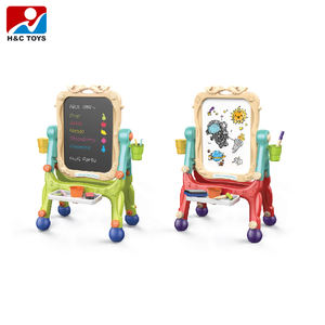 小さな画家向け 縦型スケッチパッド 両面磁気お絵かきボード 子供用 - Product Image 2