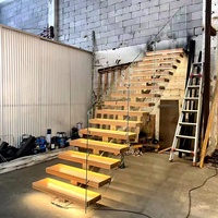 VIKO Escaliers en bois modernes simples et droits Mono Stringer Escaliers